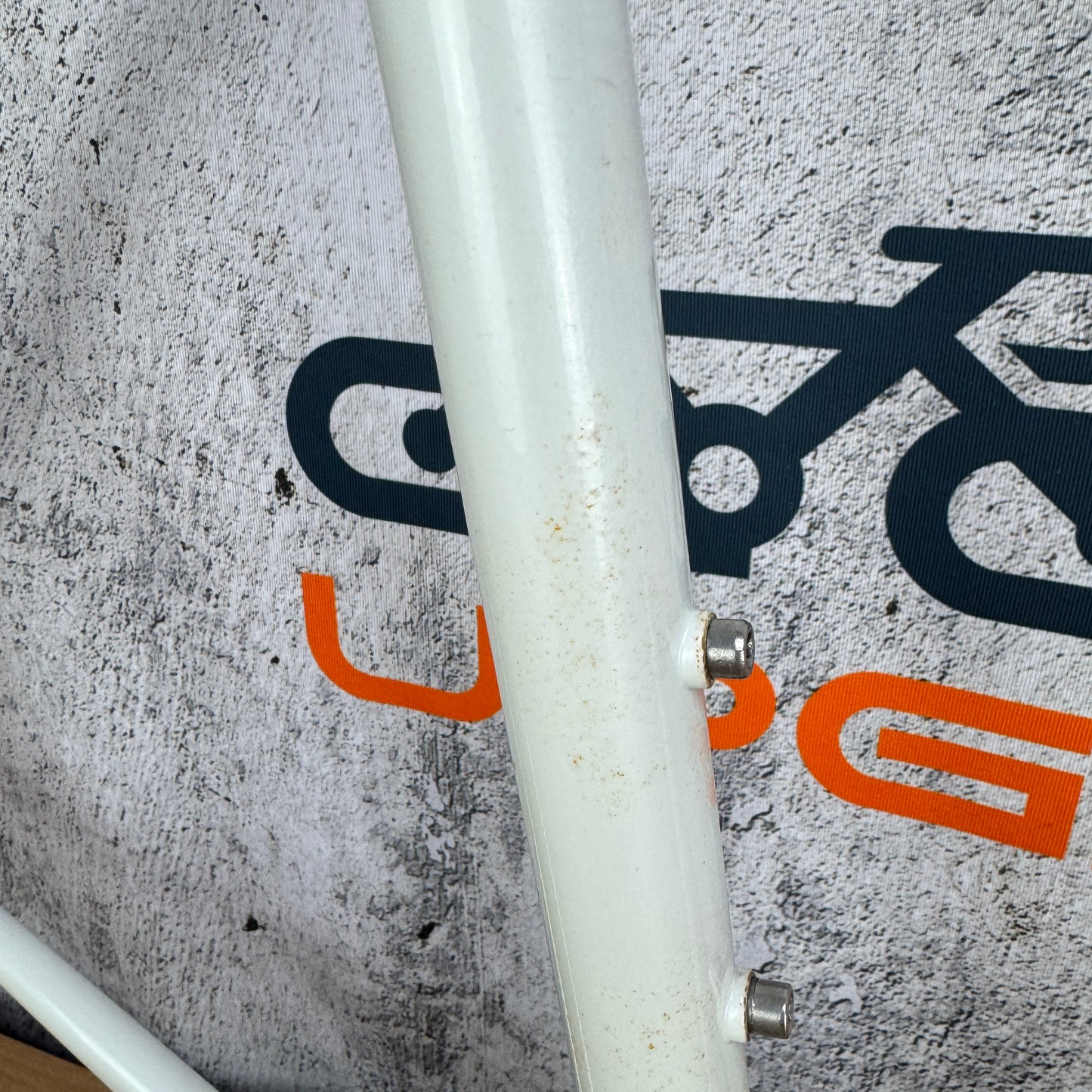 Vintage! Nobilette 57.5cm Rim Brake Steel Frameset 700c White 2878g