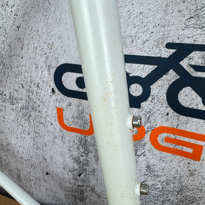 Vintage! Nobilette 57.5cm Rim Brake Steel Frameset 700c White 2878g