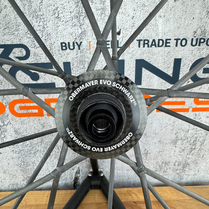 Lightweight Obermayer EVO Schwarz Carbon Tubeless Disc Front Wheel Ceramicspeed