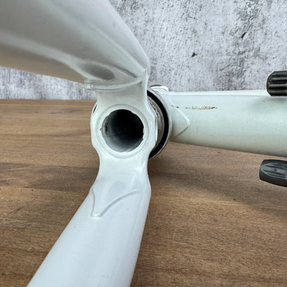 Vintage! Nobilette 57.5cm Rim Brake Steel Frameset 700c White 2878g