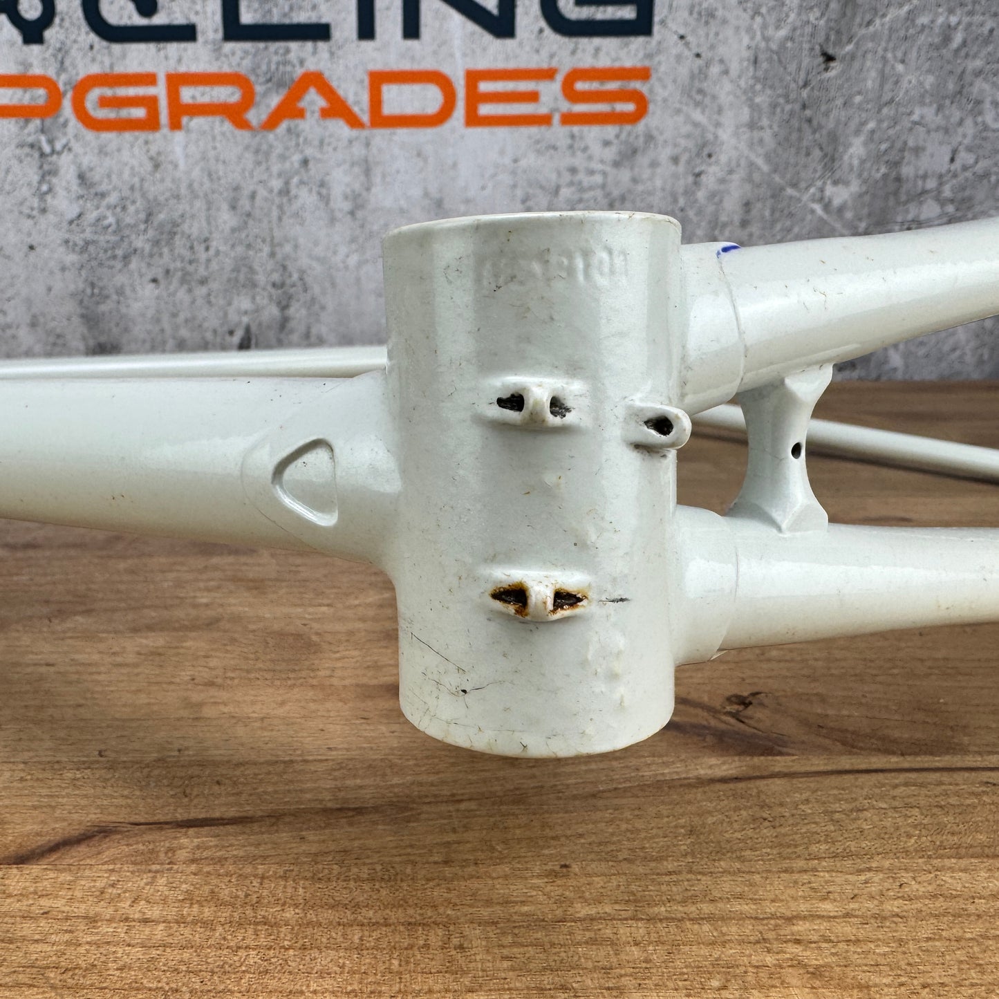 Vintage! Nobilette 57.5cm Rim Brake Steel Frameset 700c White 2878g