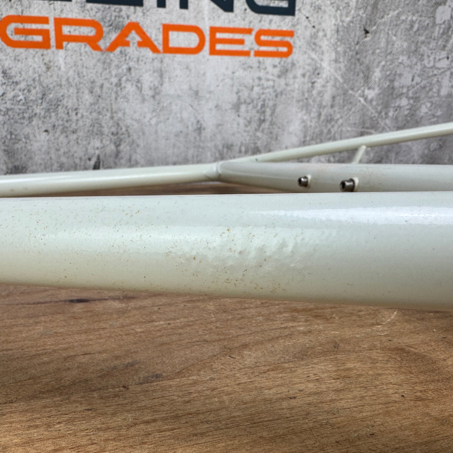 Vintage! Nobilette 57.5cm Rim Brake Steel Frameset 700c White 2878g