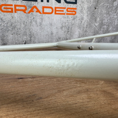 Vintage! Nobilette 57.5cm Rim Brake Steel Frameset 700c White 2878g