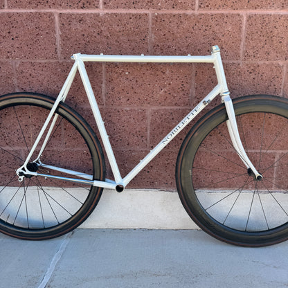 Vintage! Nobilette 57.5cm Rim Brake Steel Frameset 700c White 2878g