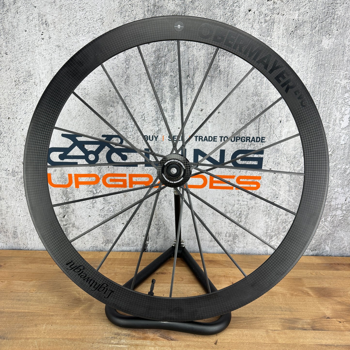 Lightweight Obermayer EVO Schwarz Carbon Tubeless Disc Front Wheel Ceramicspeed