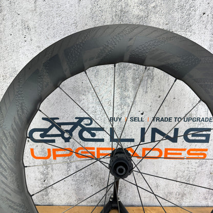 Low Mile! 2022 Zipp 858 NSW Carbon Tubeless Disc Brake Front Wheel 721g TT/Triathlon