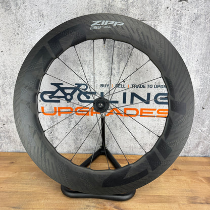 Low Mile! 2022 Zipp 858 NSW Carbon Tubeless Disc Brake Front Wheel 721g TT/Triathlon