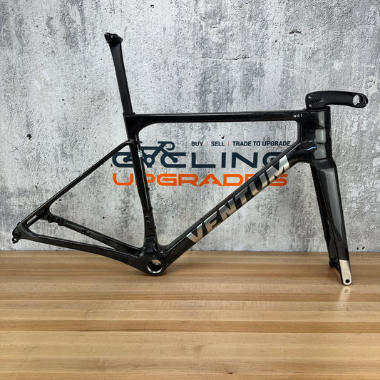 Low Mile! Ventum NS1 Onyx Medium Carbon Disc Brake Frameset 700c 1586g