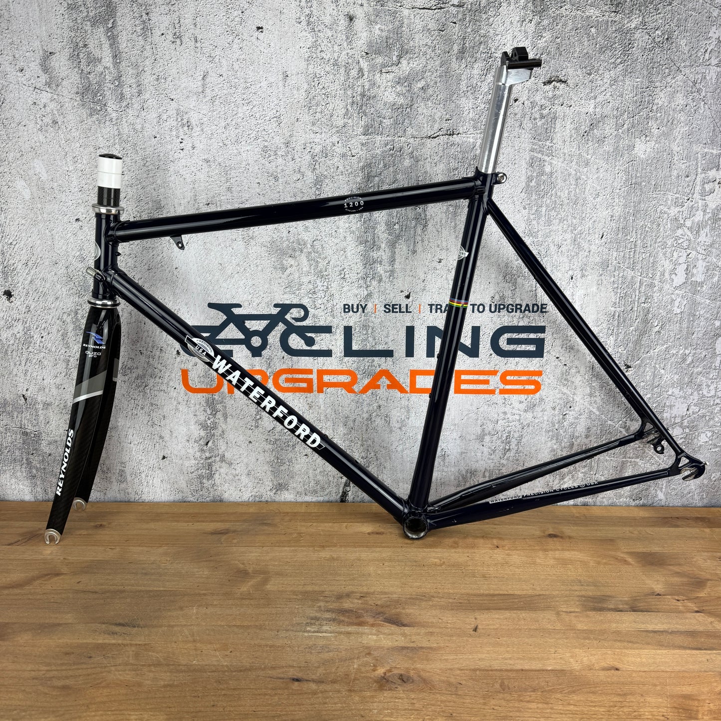 Waterford 1200 55x53 Rim Brake Lugged Steel Frameset 700c Ouzo Pro Carbon Fork