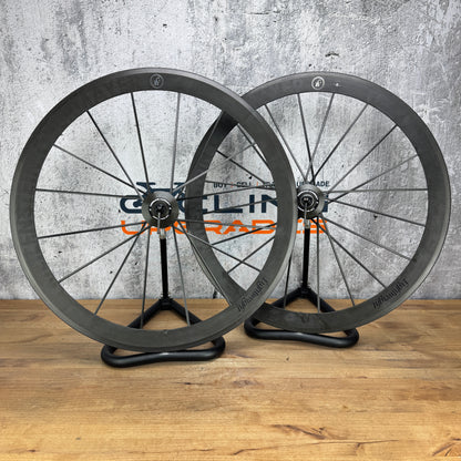 Low Mile! Lightweight Meilenstein Obermayer Schwarz Carbon Tubular Wheelset 949g