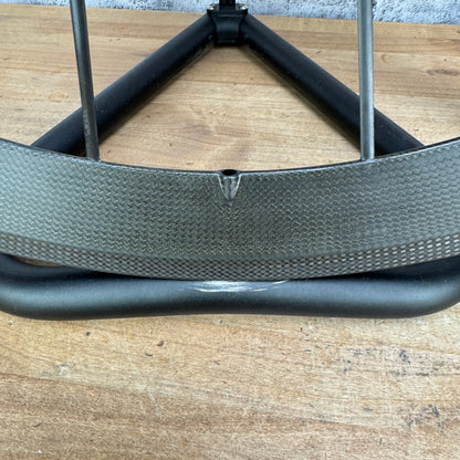 Low Mile! Lightweight Meilenstein Obermayer Schwarz Carbon Tubular Wheelset 949g