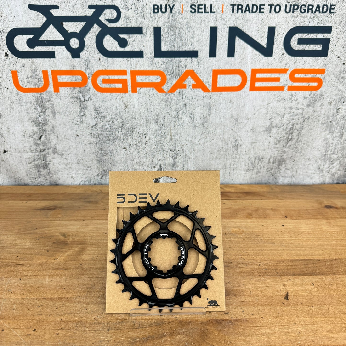 New! 5DEV 1x 32t T-Type 3mm Offset 3-bolt SRAM Direct Mount Black Chainring 57g