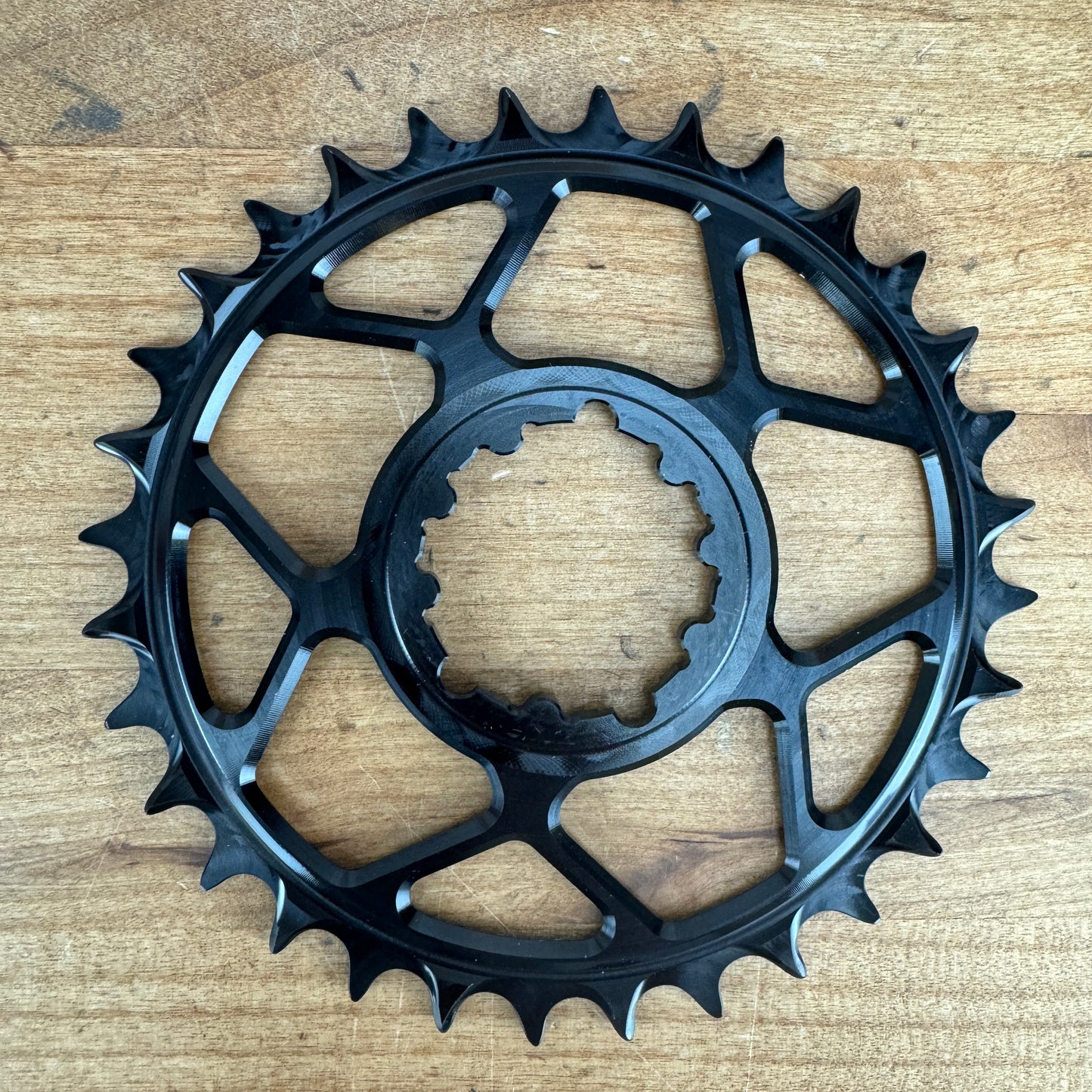 New! 5DEV 1x 32t T-Type 3mm Offset 3-bolt SRAM Direct Mount Black Chainring 57g