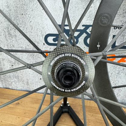 Lightweight Meilenstein EVO Schwarz Carbon Tubeless Disc Wheelset 700c 1394g