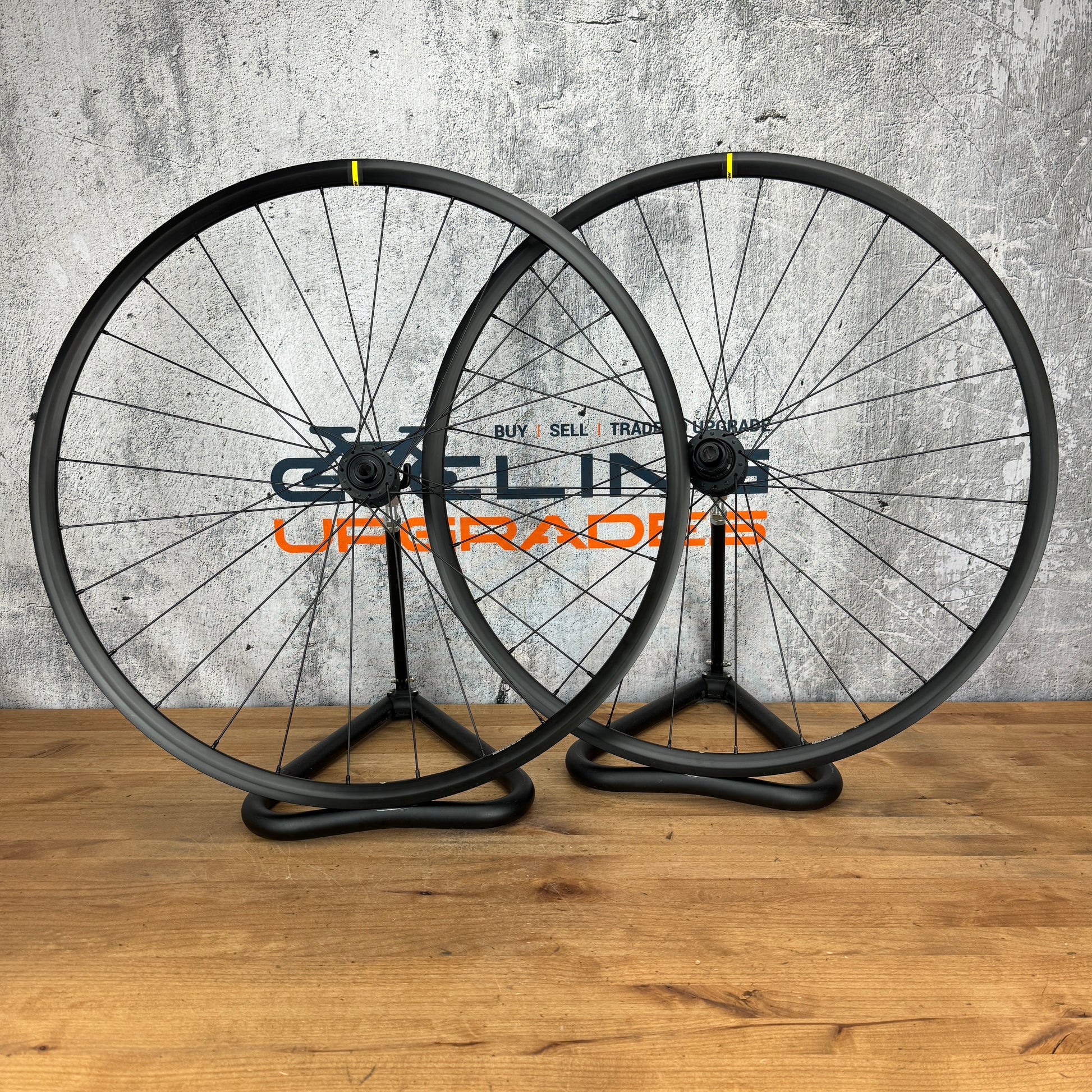 Mint! Mavic Open Alloy Clincher Center Lock Disc Brake Wheelset 