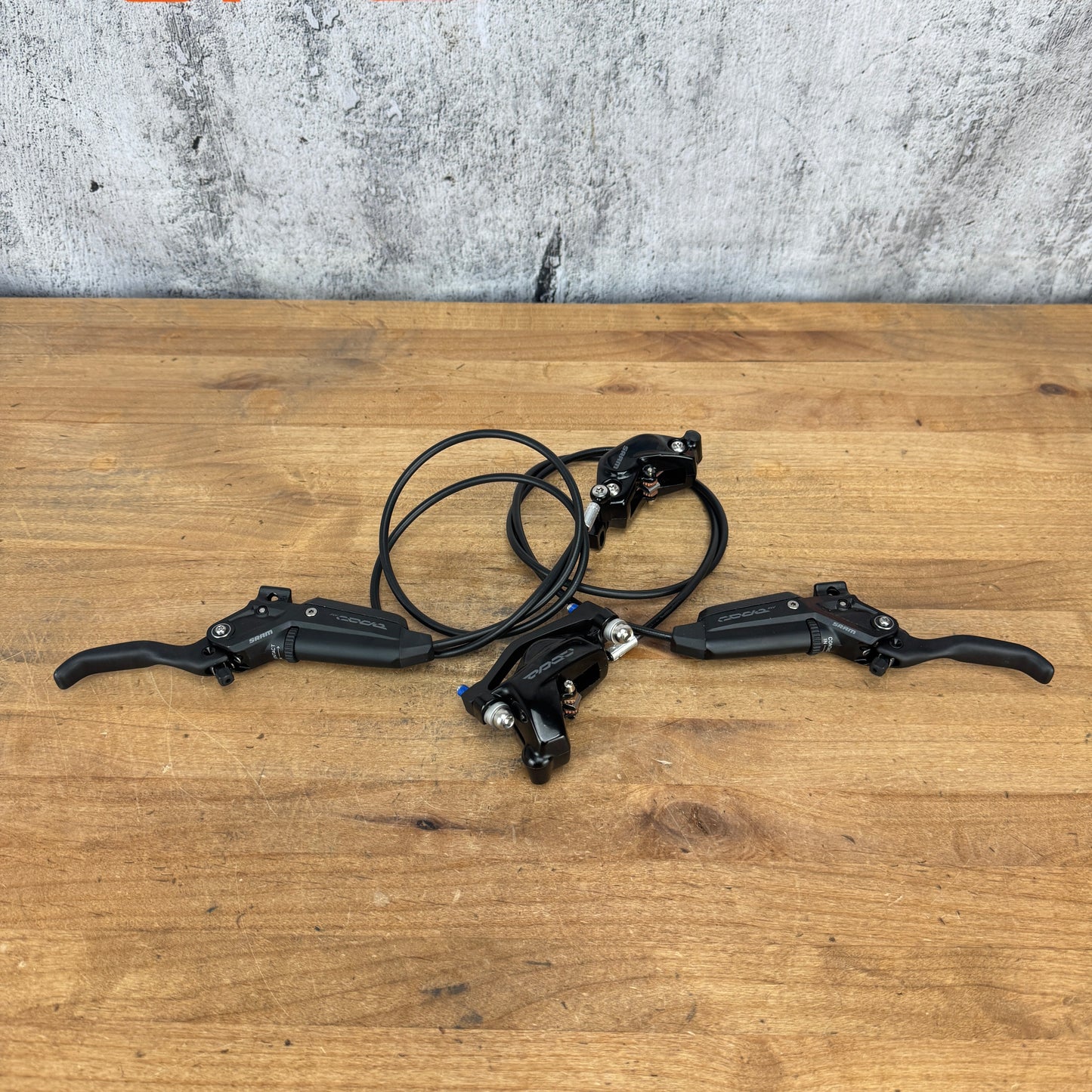 New Takeoff! SRAM Code Stealth Silver 4-Piston MTB Brakeset w/ Calipers MSRP $540