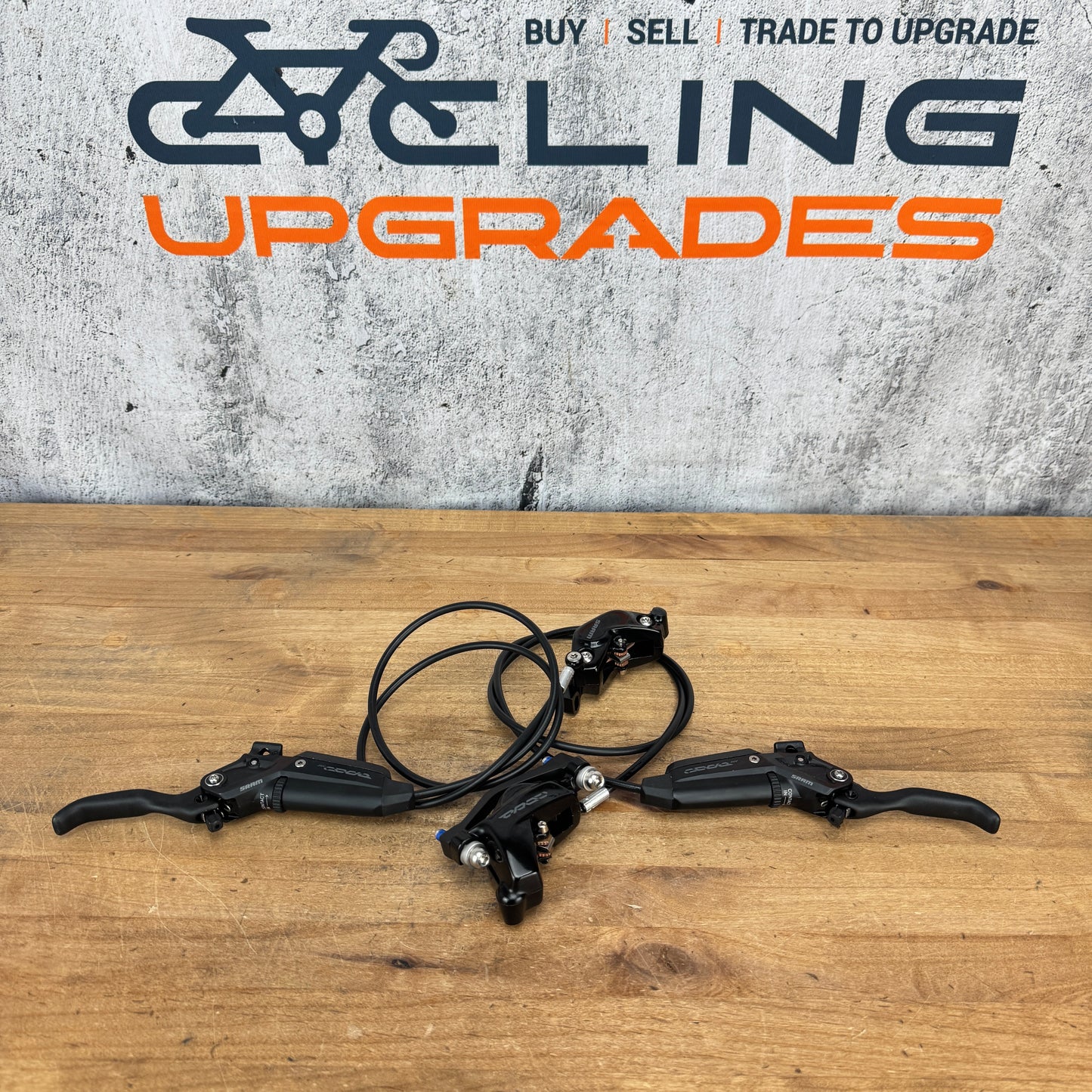 New Takeoff! SRAM Code Stealth Silver 4-Piston MTB Brakeset w/ Calipers MSRP $540