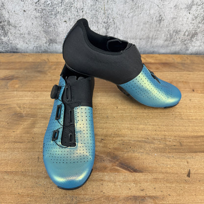 Fizik Tempo Decos Men's 40 EU Iridiscent Blue Carbon BOA 3-Bolt Cycling Shoes