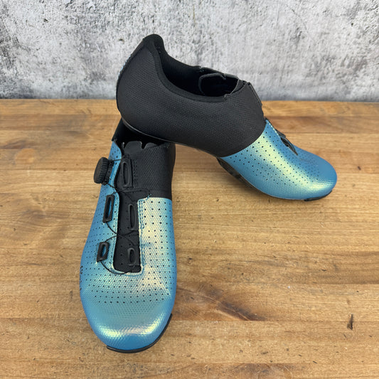 Fizik Tempo Decos Men's 40 EU Iridiscent Blue Carbon BOA 3-Bolt Cycling Shoes