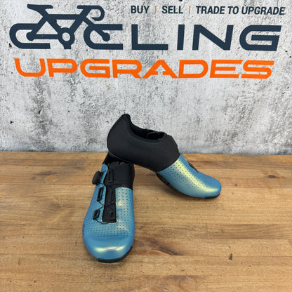 Fizik Tempo Decos Men's 40 EU Iridiscent Blue Carbon BOA 3-Bolt Cycling Shoes