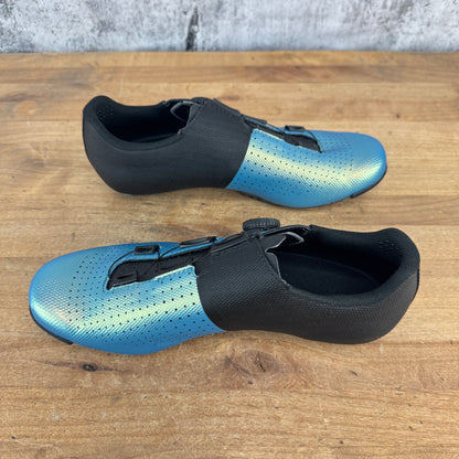 Fizik Tempo Decos Men's 40 EU Iridiscent Blue Carbon BOA 3-Bolt Cycling Shoes