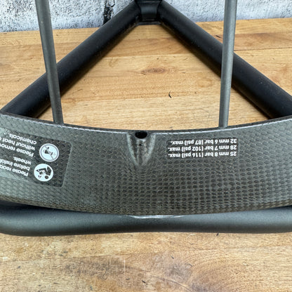 Lightweight Meilenstein EVO Schwarz Carbon Tubeless Disc Front Wheel 700c 666g