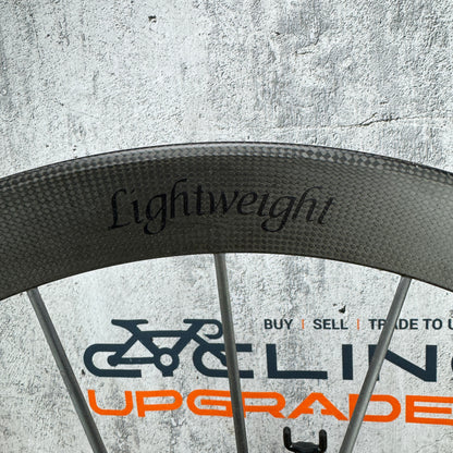 Lightweight Meilenstein EVO Schwarz Carbon Tubeless Disc Front Wheel 700c 666g