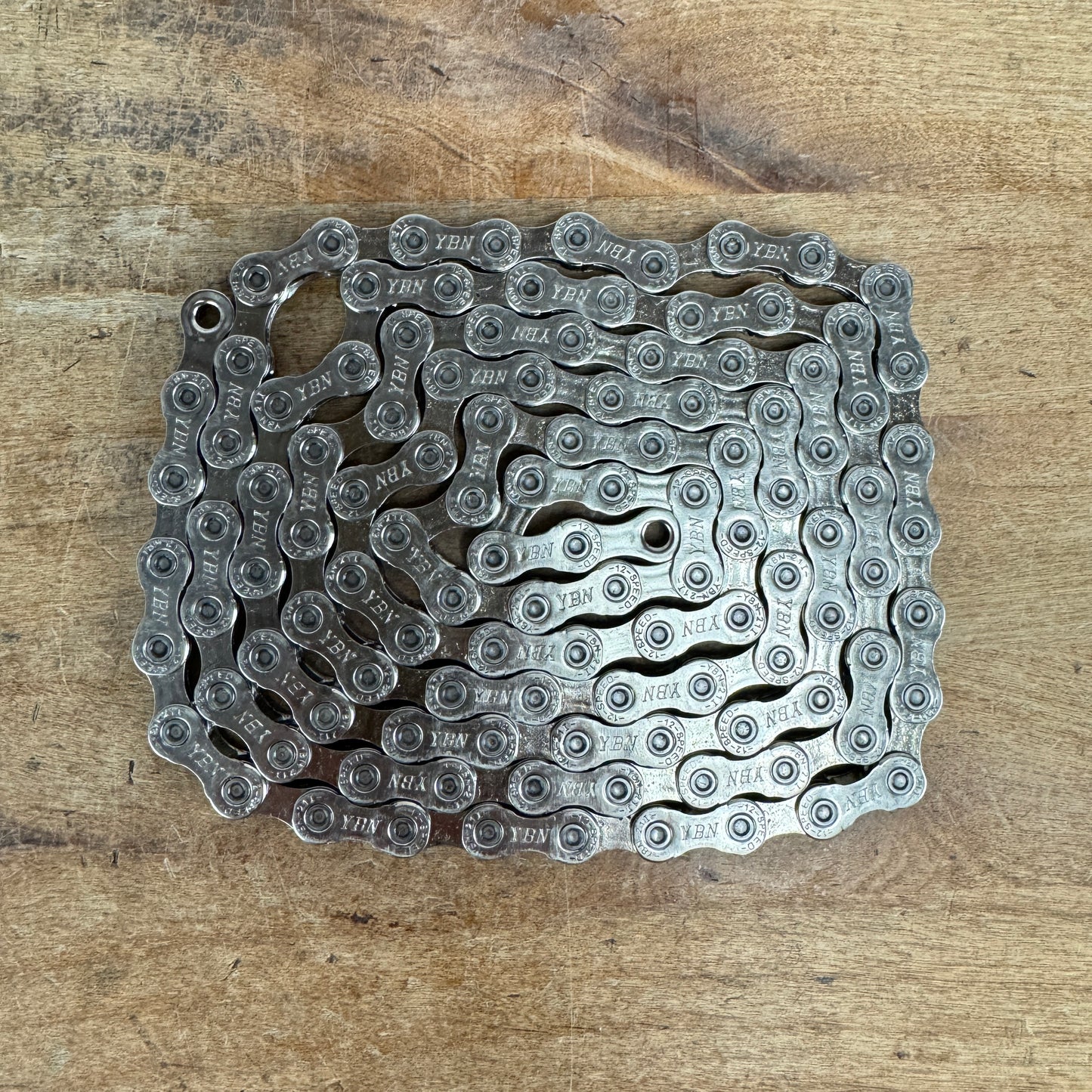 Low Mile YBN Nitride 116 Links 12-Speed Silver Bike Chain