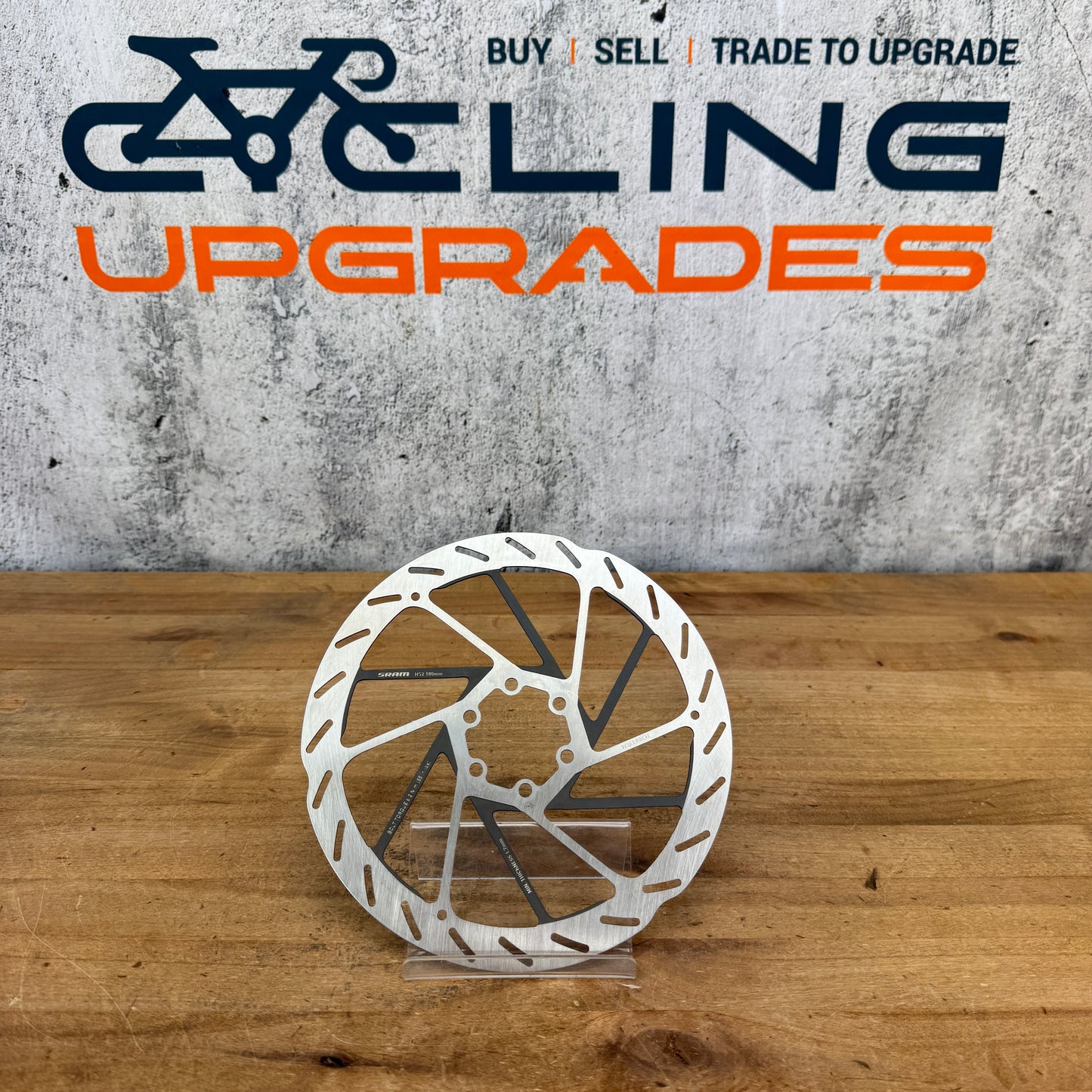 New Takeoff! Single SRAM HS2 180mm 6-Bolt Bike Disc Brake Rotor