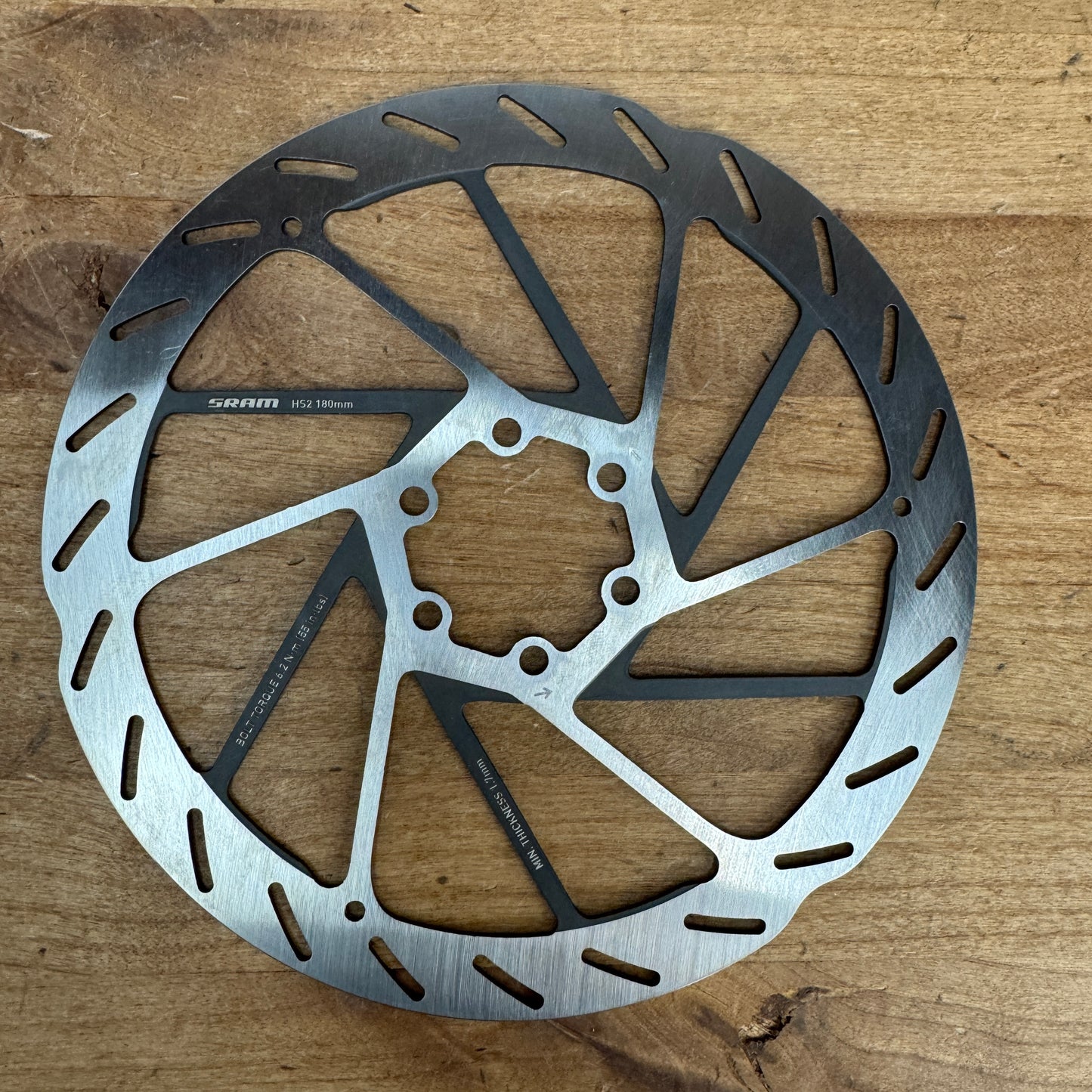 New Takeoff! Single SRAM HS2 180mm 6-Bolt Bike Disc Brake Rotor