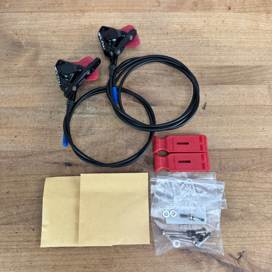 New! Sram Force AXS E1 Flat Mount Hydraulic Disc Brake Calipers w/ Line Kit & Adapters