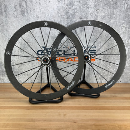 Lightweight Meilenstein T 24D Carbon Tubular Road Bike Disc Wheelset 700c 1250g
