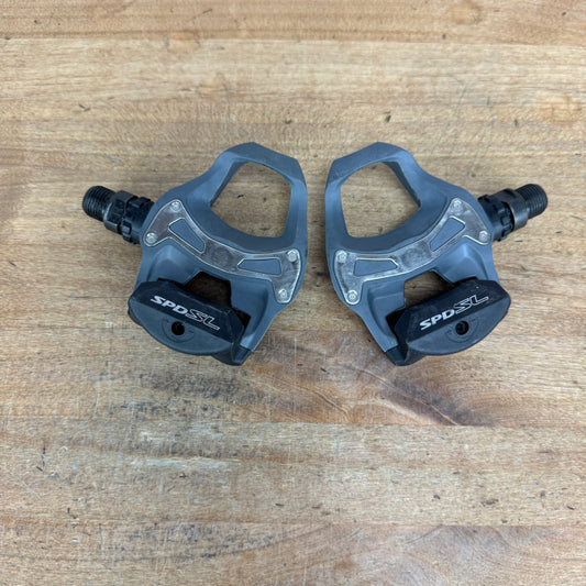 Low Mile! Shimano PD-R550 Road Steel Spindle Clipless Bike Pedals No Cleats