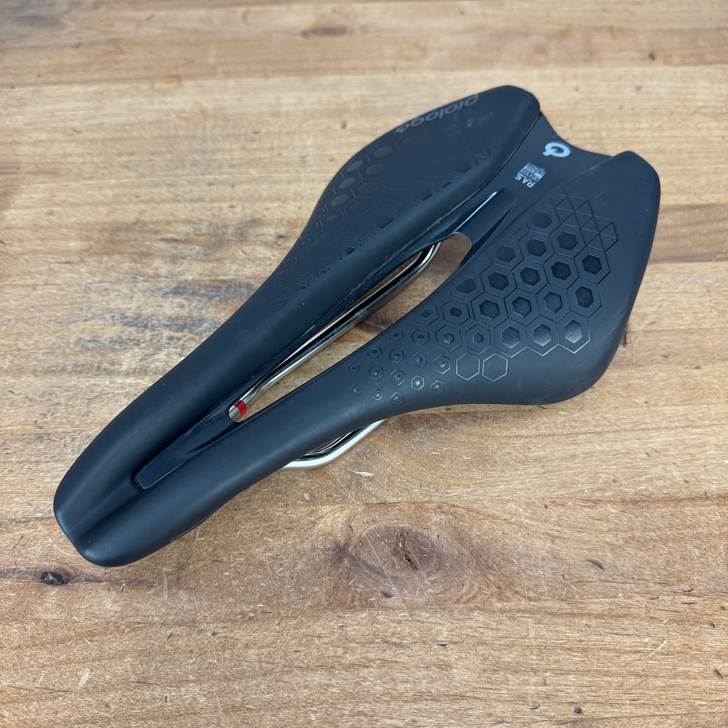 Low Mile! Prologo Dimension Tri 143mm 7x7mm Tirox Alloy Rails Bike Saddle 237g
