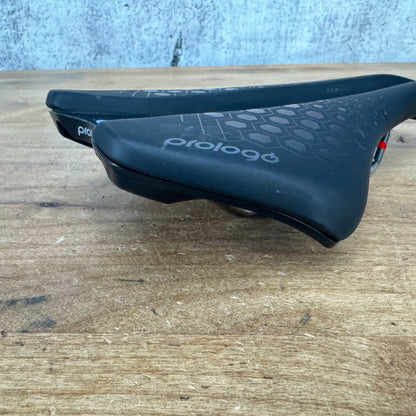 Low Mile! Prologo Dimension Tri 143mm 7x7mm Tirox Alloy Rails Bike Saddle 237g