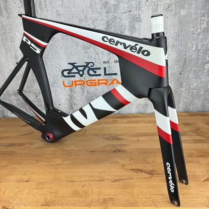 2012 Cervelo P5 Three UCI 56cm Rim Brake Carbon TT/Triathlon Frameset 700c 2633g