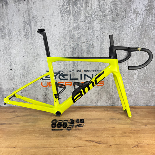 New! 2023 BMC Teammachine SLR 01 Carbon Disc Brake Acid Yellow Frameset 700c
