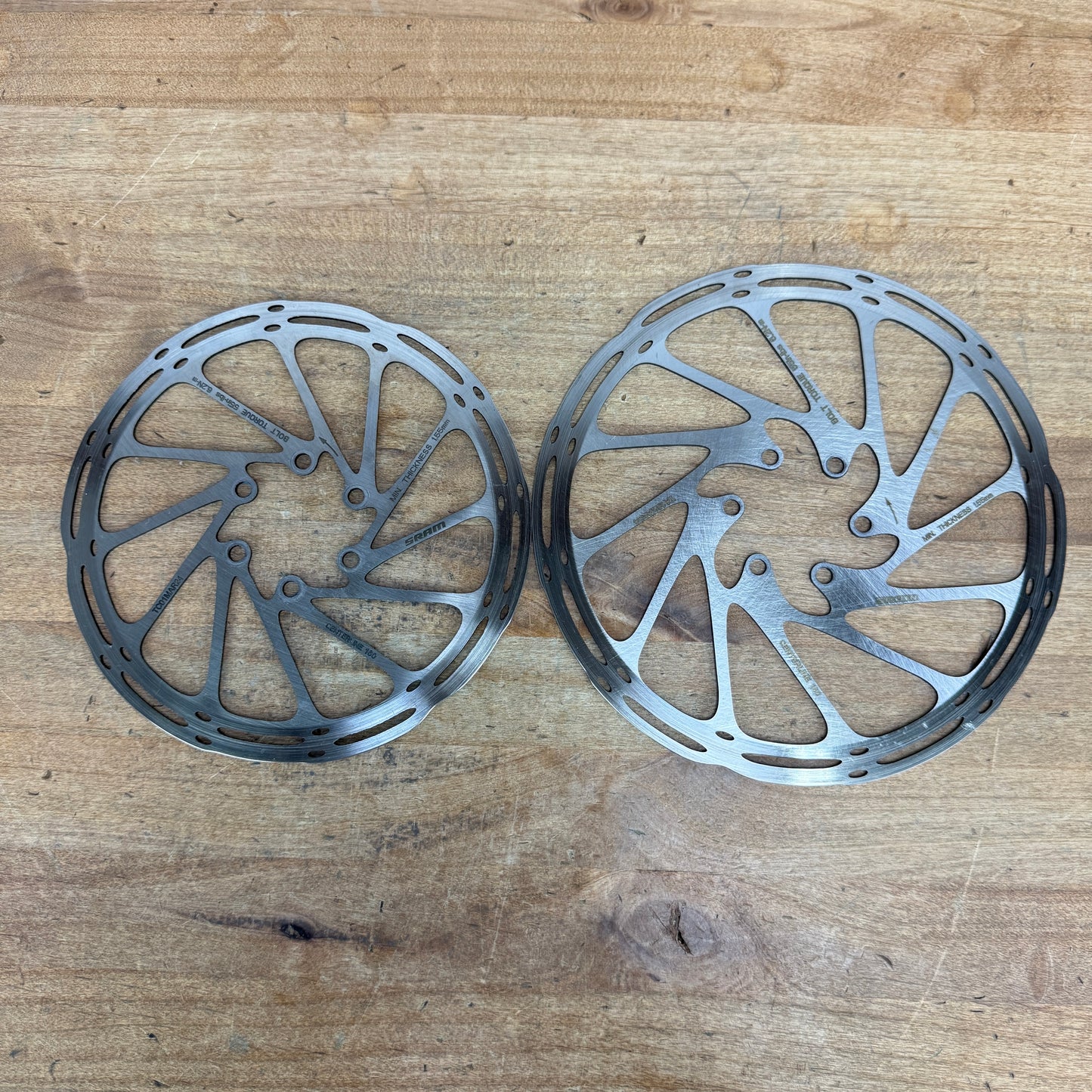 New Takeoff! SRAM Centerline 180/160mm 6-bolt Disc Rotors 265g MSRP $50