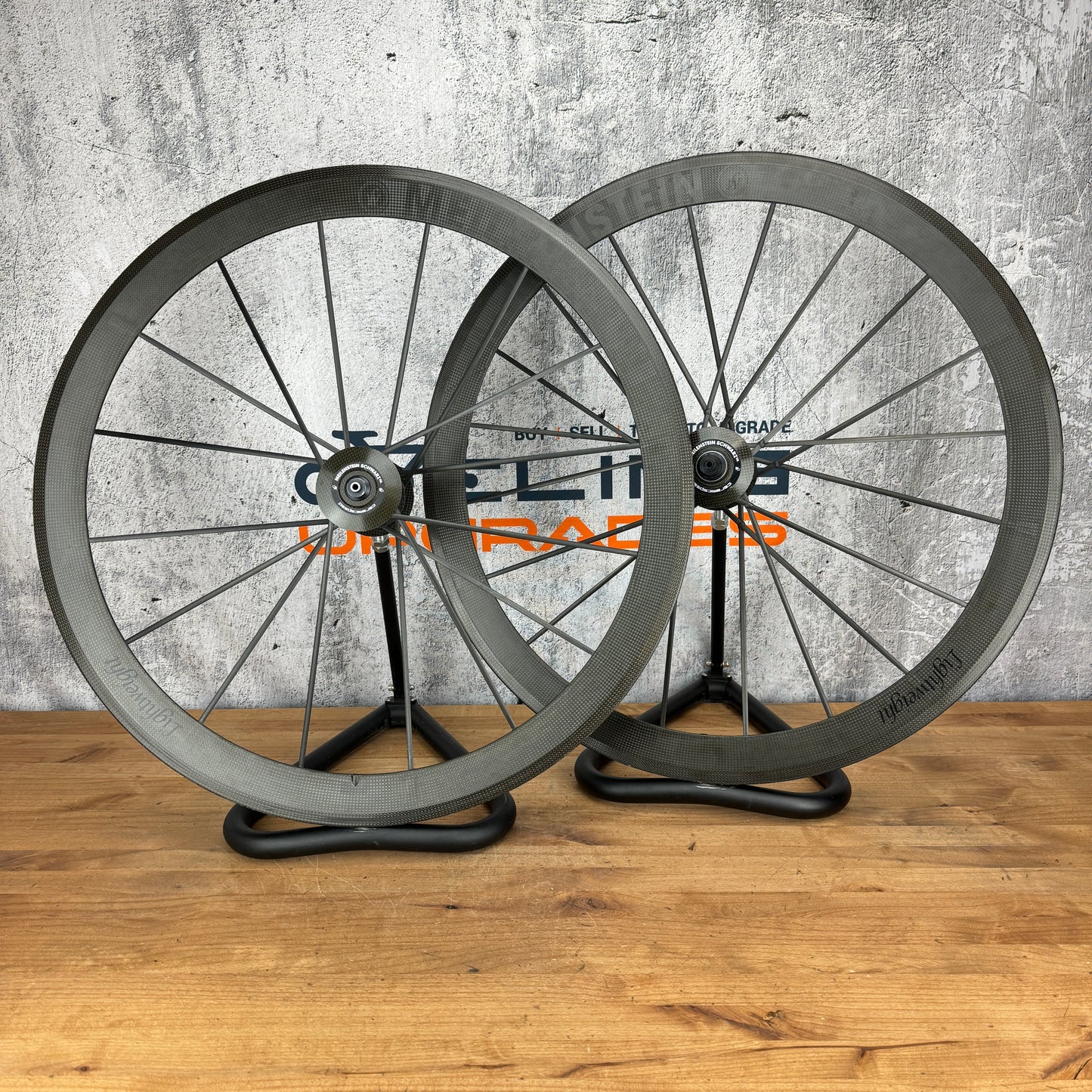Lightweight Meilenstein Schwarz Carbon Tubular Wheelset Rim Brake Ceramicspeed 1143g