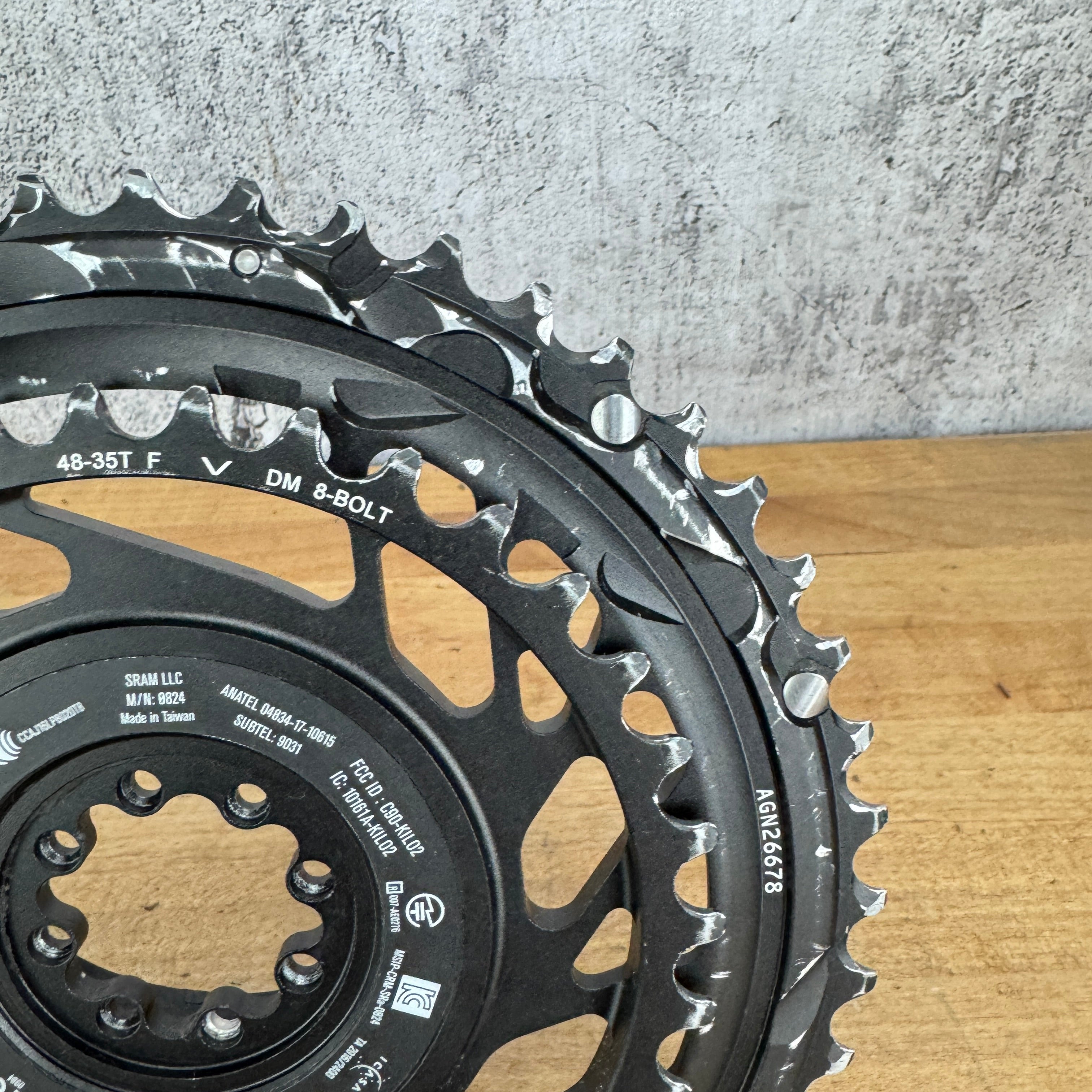 SRAM Force AXS D2 Quarq 48/35t 12-Speed 8-Bolt Power Meter