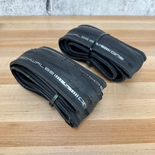 Low Mile! Pair Schwalbe One 700c x 28mm Tubeless Road Bike Tires