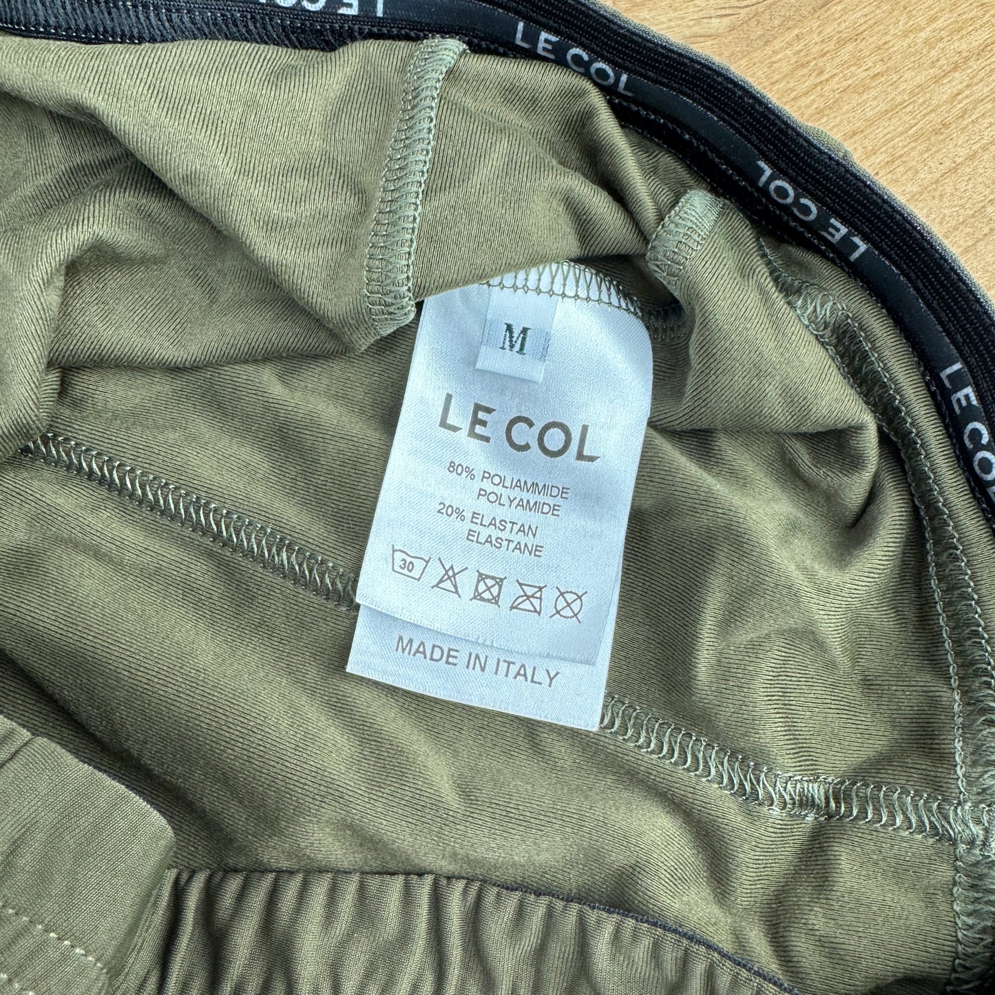 Worn Once! Le Col Men's Medium Long Sleeve Navy Olive Cycling Jersey