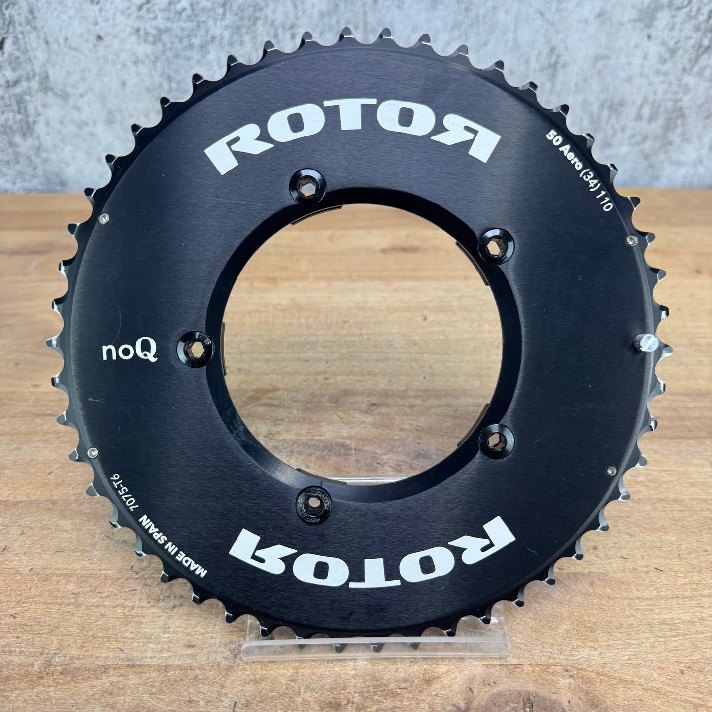 Rotor NoQ Aero Round 50/34t 5-Bolt 110BCD 11-Speed Bike Chainring Set 184g