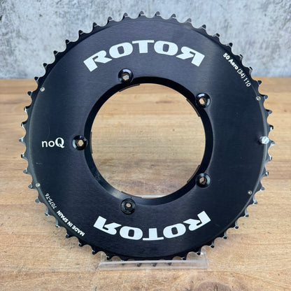 Rotor NoQ Aero Round 50/34t 5-Bolt 110BCD 11-Speed Bike Chainring Set 184g