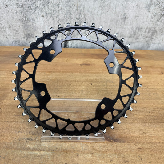 Absolute Black Oval Premium 44t 4-Bolt 110 BCD for Shimano 1x Bike Chainring 85g