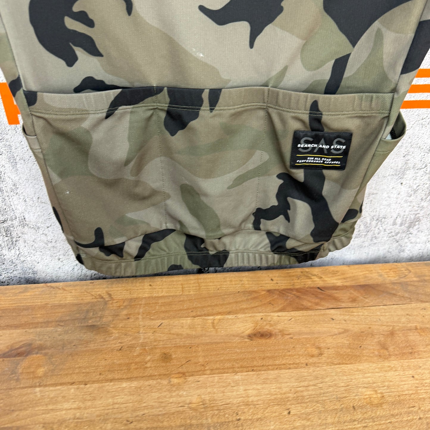 Light Wear! Search and State S2-R Men's Medium Short Sleeve Camo Cycling Jersey