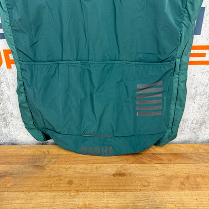Worn Once! Rapha Pro Team Insulated Gilet Men's Medium Dark Green Cycling Vest
