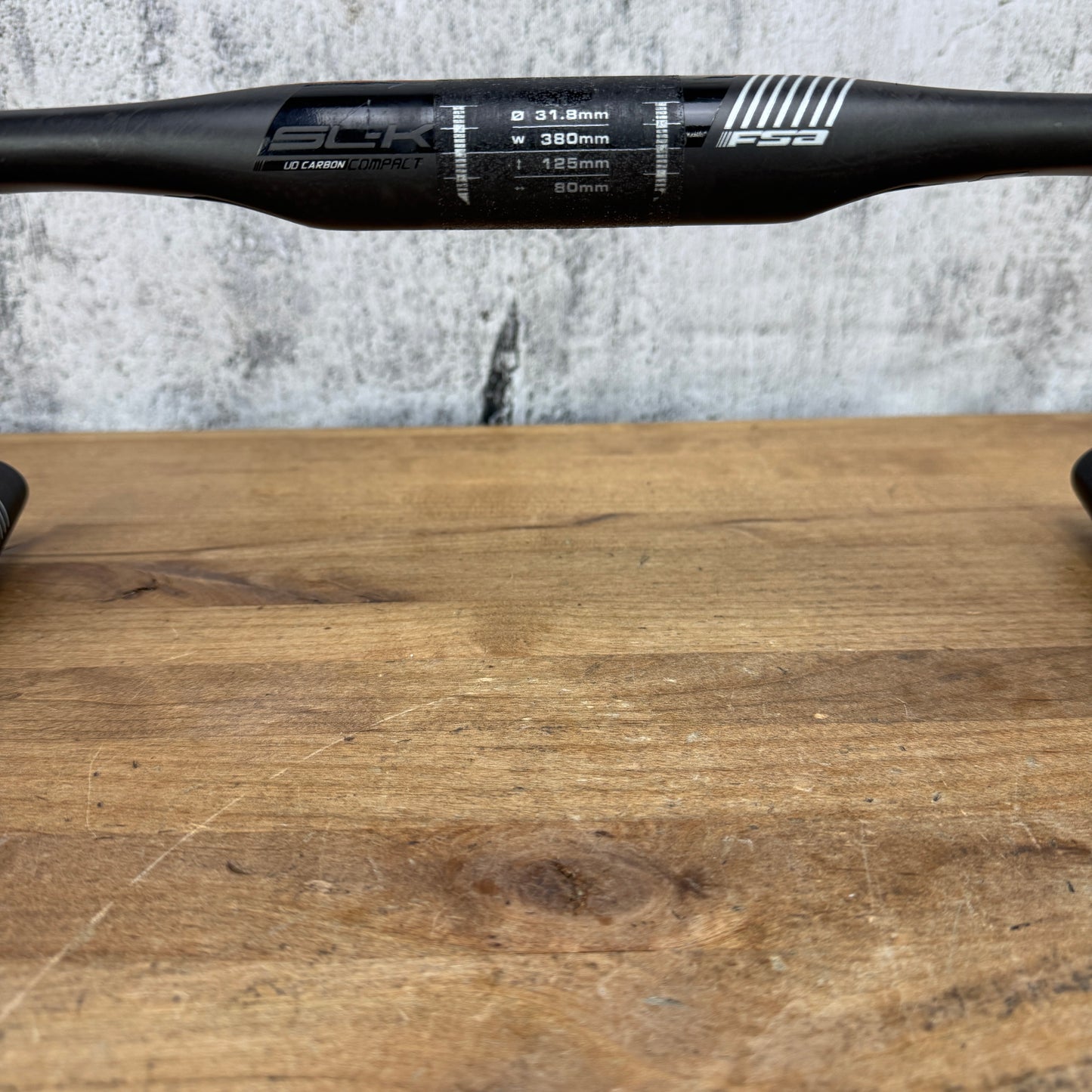 FSA SL-K Compact UD Carbon 38cm 80mm Reach 125mm Drop Handlebar 196g