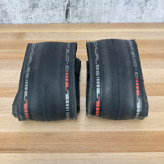 Low Mile! Schwalbe G-One Speed TLE 700c x 50mm Tubeless Gravel Pair Tires 1176g