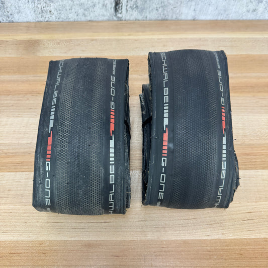Low Mile! Schwalbe G-One Speed TLE 700c x 40mm Tubeless Gravel Pair Tires 1004g